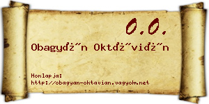 Obagyán Oktávián névjegykártya